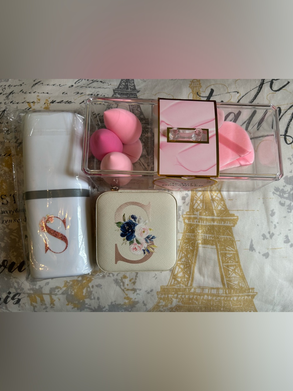 Letter S initial- Three piece Gift Set